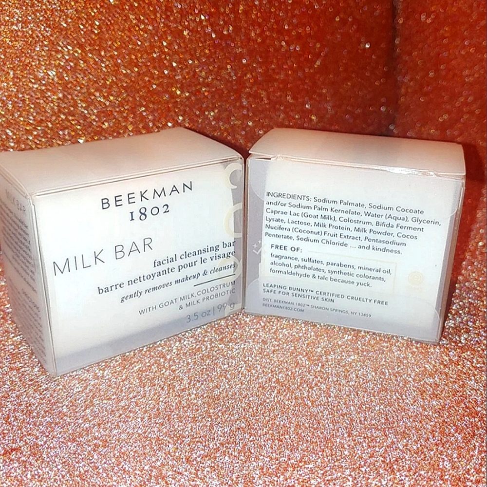 Set of 2 Milk Bar Facial Cleansing Bars Beekman 1802